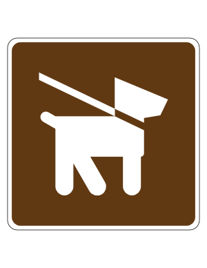 Pets on Leash Campground Sign