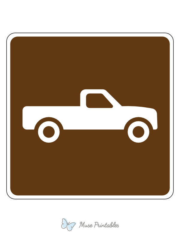 Pick Up Trucks Campground Sign