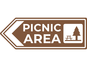 Picnic Area Left Arrow Sign