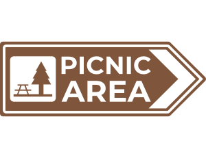 Picnic Area Right Arrow Sign