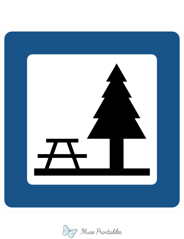 Picnic Area Road Sign