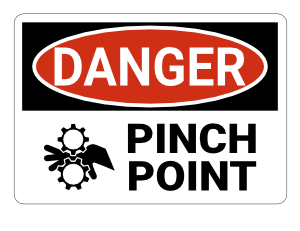 Pinch Point Danger Sign