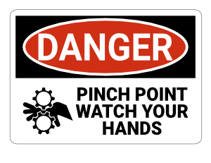Pinch Point Watch Your Hands Danger Sign