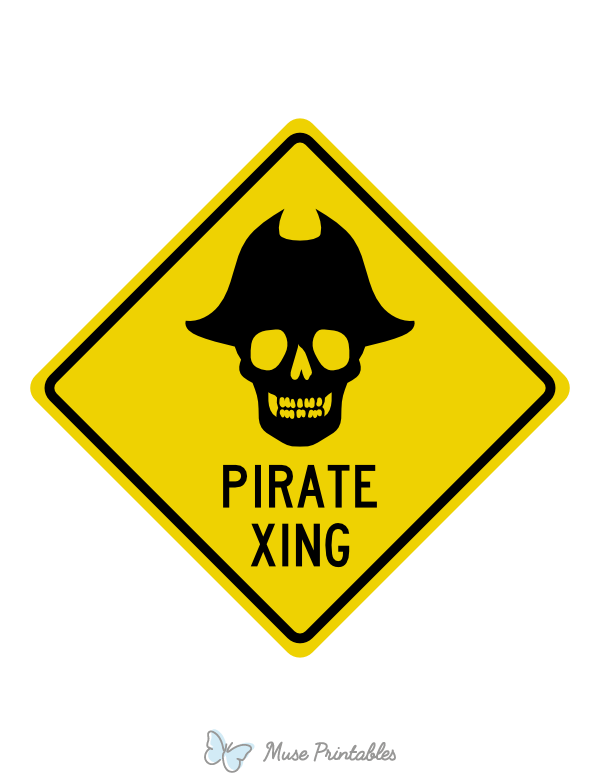 Pirate Crossing Sign