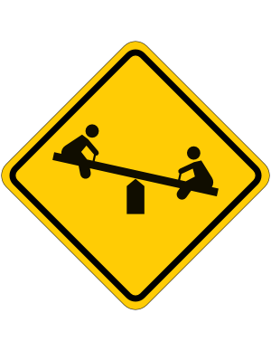 Playground Ahead Sign