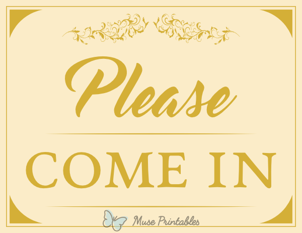 Printable Please Come In Sign
