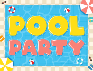 Pool Party Sign