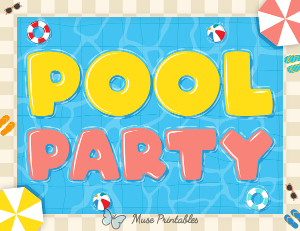 Pool Party Sign