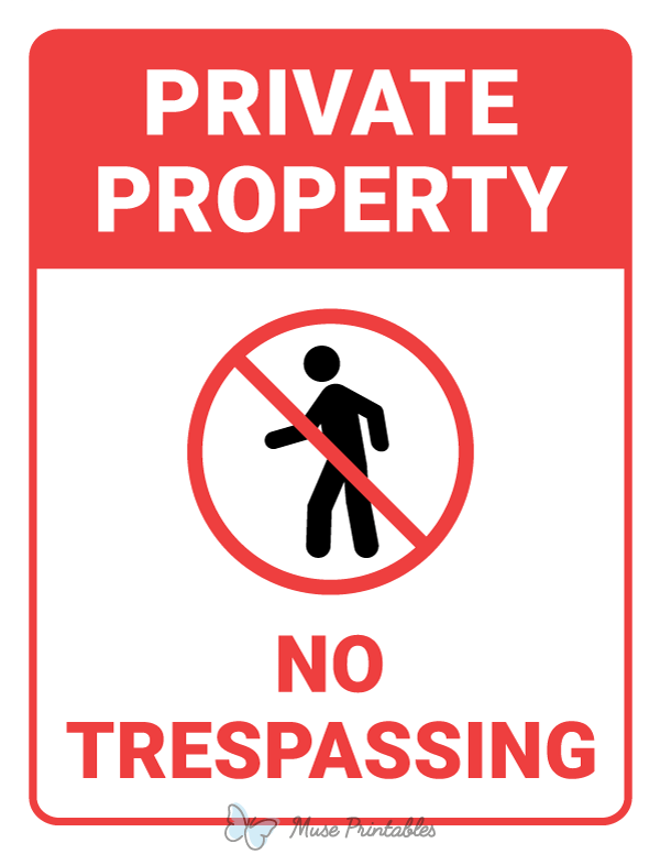 Printable Private Property Sign Free Printable Templates