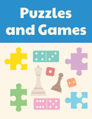 Puzzles and Games Classroom Center Sign