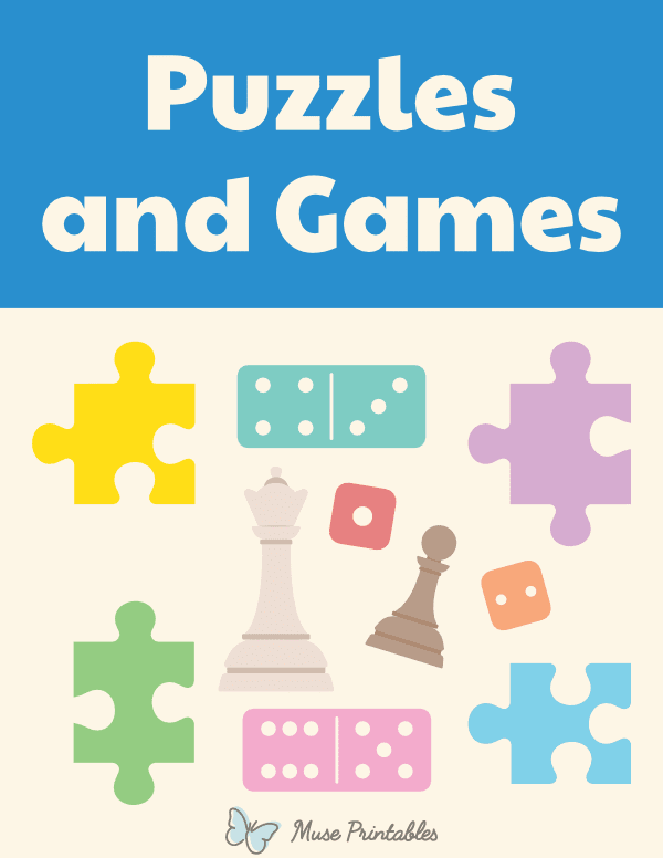 Puzzles and Games Classroom Center Sign