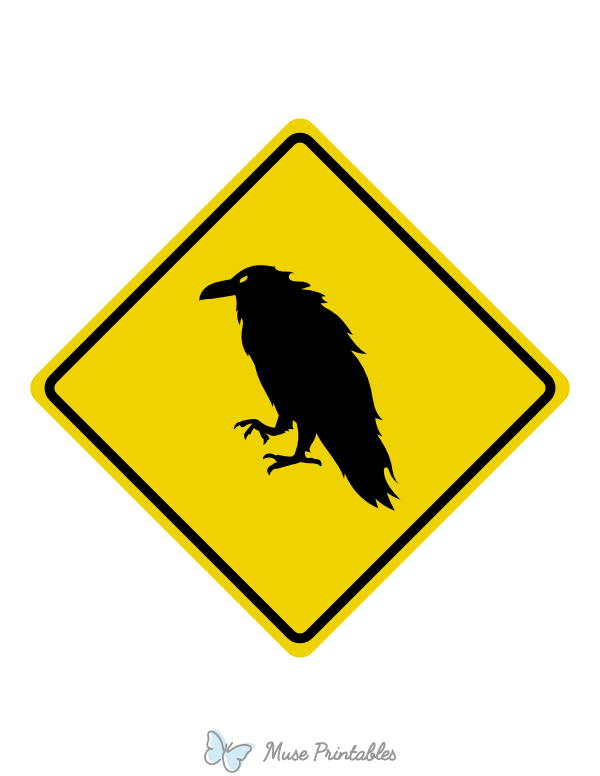 Raven Crossing Sign