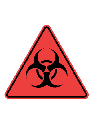 Red Biohazard Sign