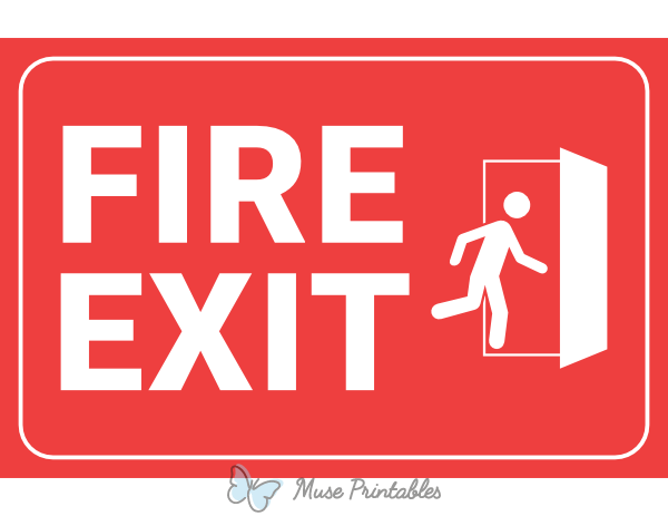 Red Fire Exit Sign