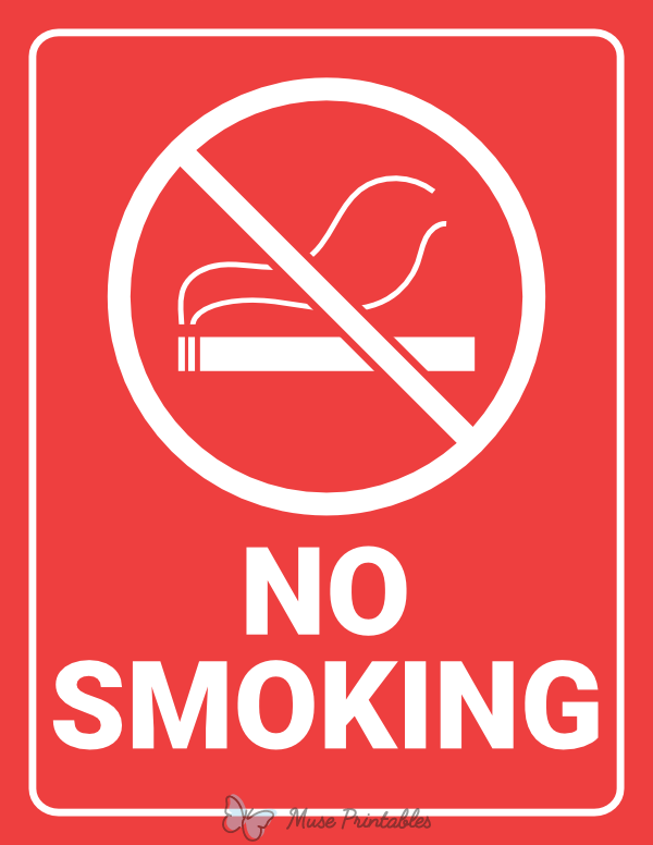 Red No Smoking Sign