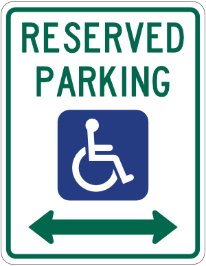 Reserved Handicapped Parking Sign