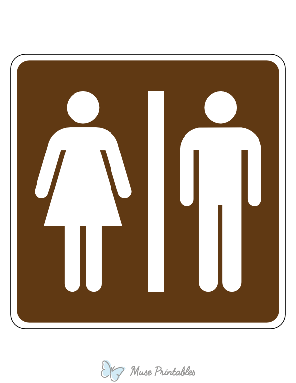 Restrooms Campground Sign