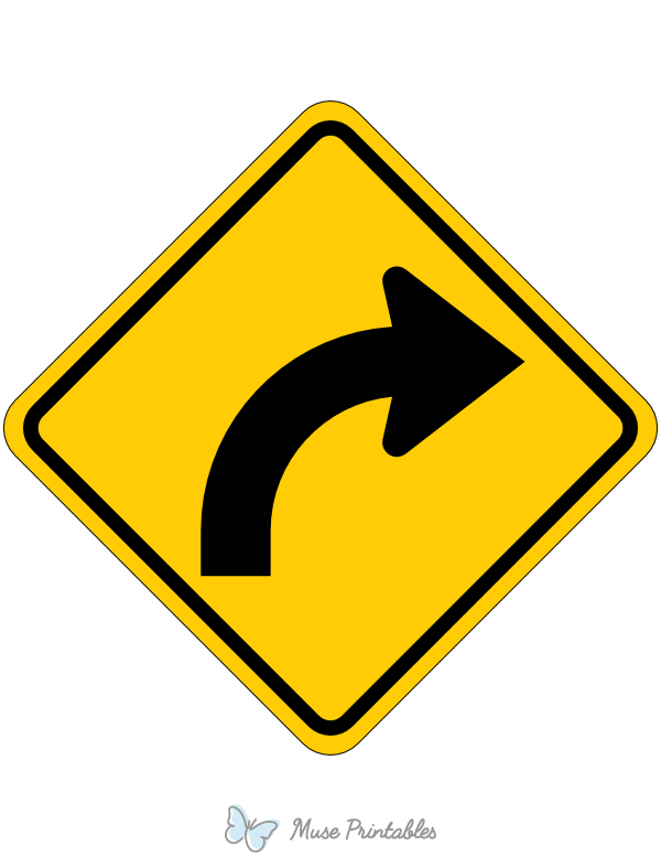 Right Curve Sign