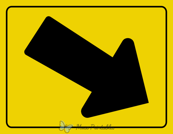 Right Down Arrow Sign