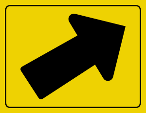 Right Up Arrow Sign