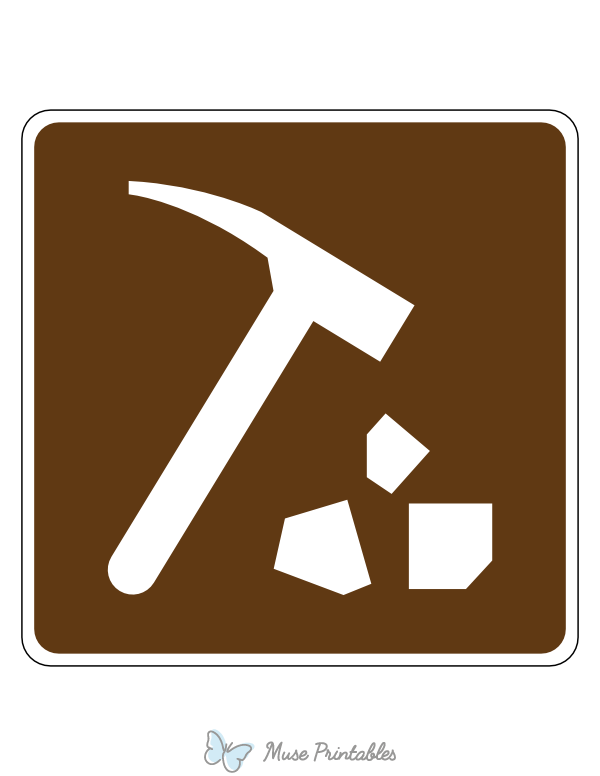 Rock Collecting Campground Sign