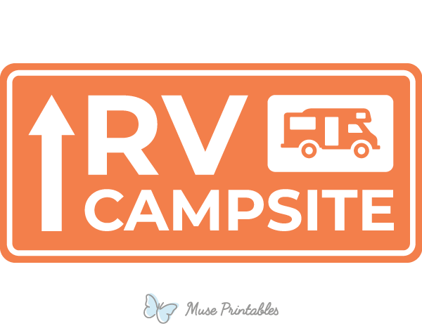 Rv Campsite Up Arrow Sign
