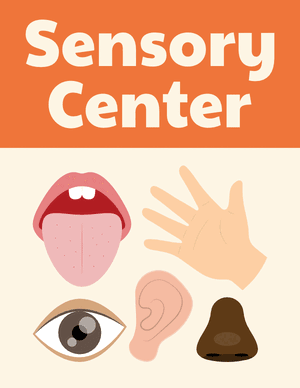 Sensory Classroom Center Sign