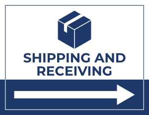 Shipping and Receiving Right Arrow Sign
