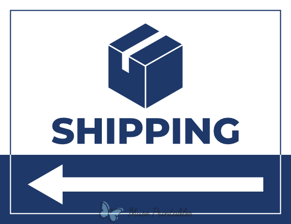 Shipping Left Arrow Sign
