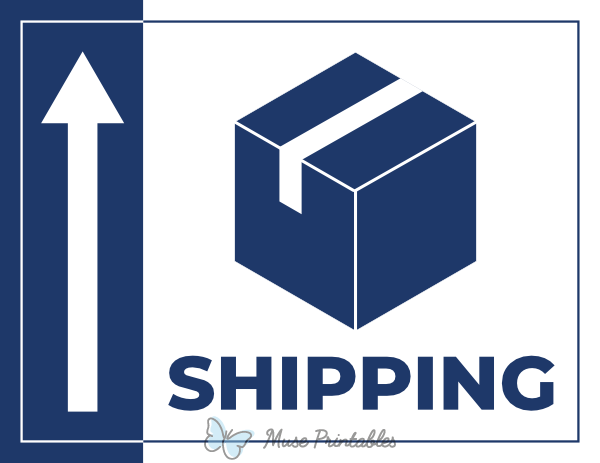 Shipping Up Arrow Sign