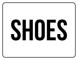 Shoes Yard Sale Sign