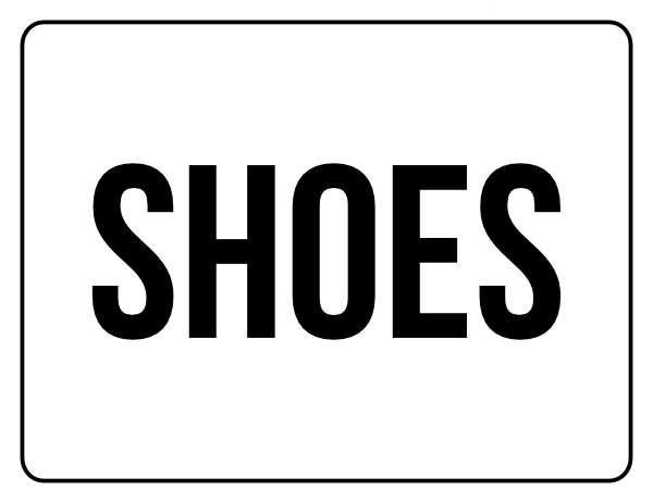 Printable Shoes Yard Sale Sign