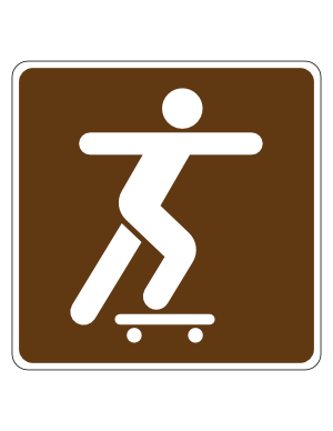 Skateboarding Campground Sign