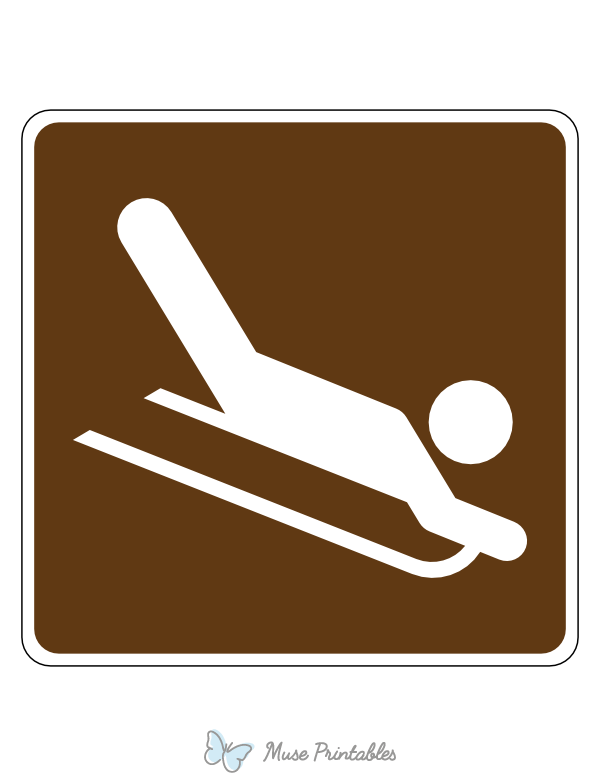 Sledding Campground Sign