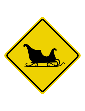 Sleigh Crossing Sign