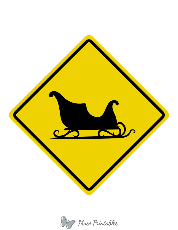 Sleigh Crossing Sign