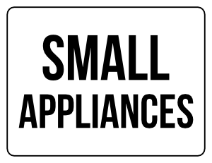 Small Appliances Yard Sale Sign