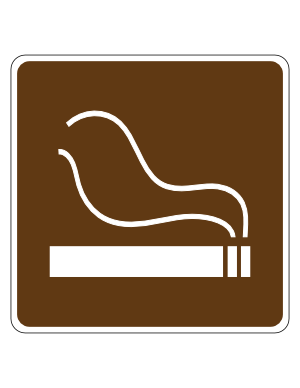 Smoking Campground Sign