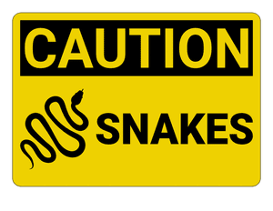 Snakes Caution Sign