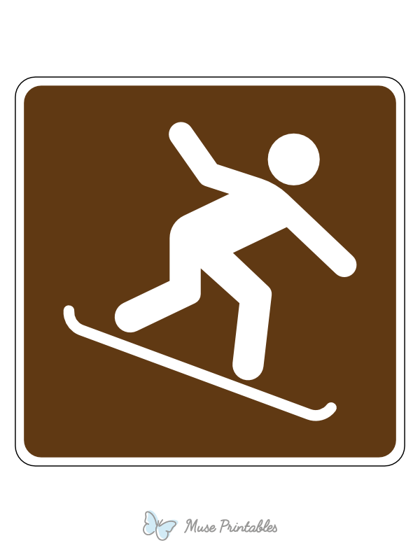 Snowboarding Campground Sign