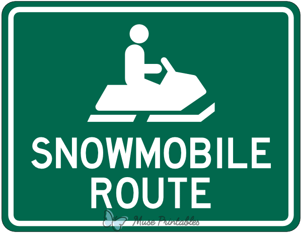 Snowmobile Route Sign