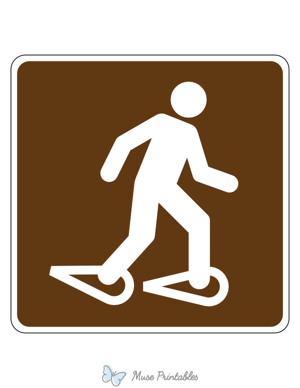 Snowshoeing Campground Sign