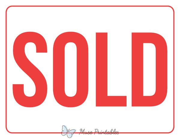 Printable Sold Sign