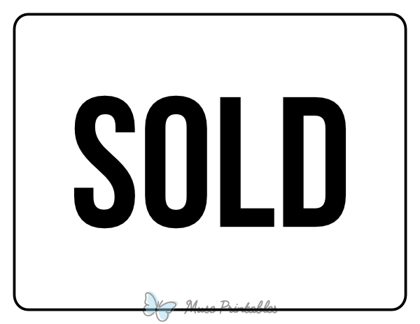 Sold Yard Sale Sign