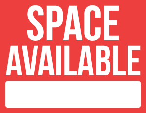 Space Available Sign