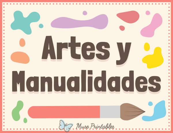 Spanish Arts and Crafts Classroom Center Sign