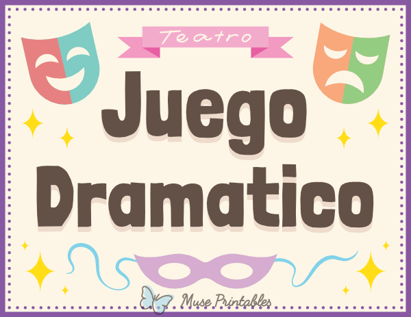 Spanish Dramatic Play Classroom Center Sign