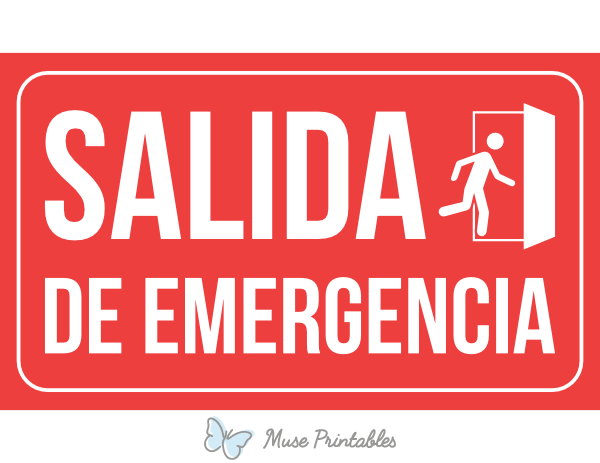Spanish Emergency Exit Sign