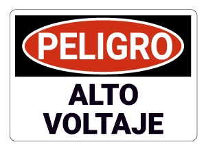 Spanish High Voltage Danger Sign