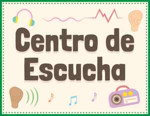 Spanish Listening Classroom Center Sign